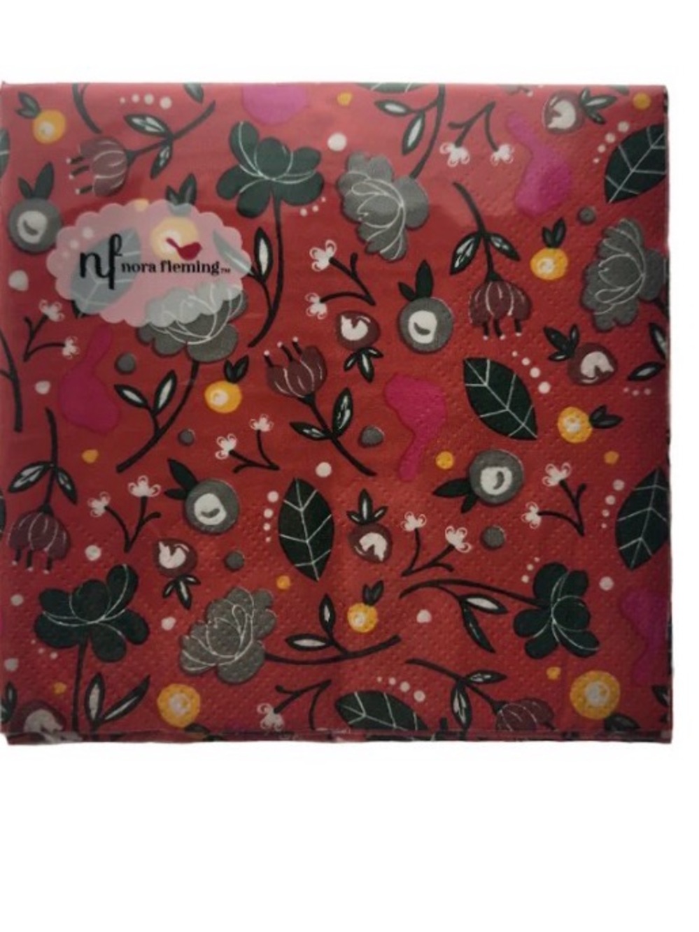 NEW Nora Fleming Cocktail Napkins SET of 5 RETIRED HTF - Picture 6 of 7
